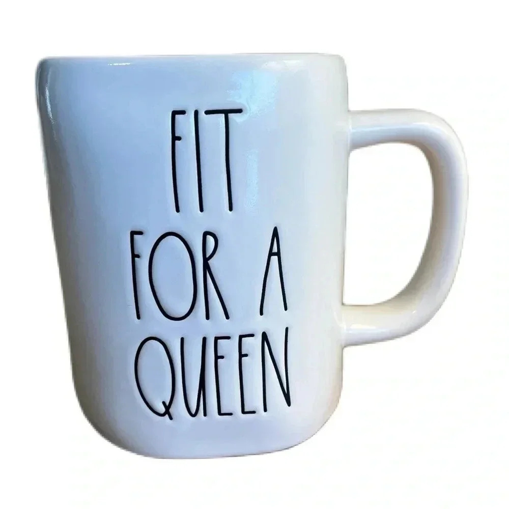 NEW Rae Dunn FIT FOR A QUEEN Ceramic Mug